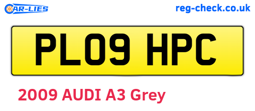 PL09HPC are the vehicle registration plates.