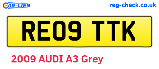 RE09TTK are the vehicle registration plates.