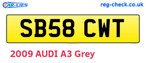 SB58CWT are the vehicle registration plates.