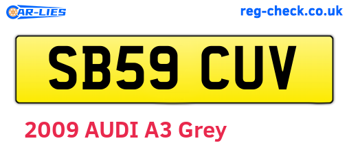 SB59CUV are the vehicle registration plates.