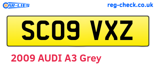 SC09VXZ are the vehicle registration plates.