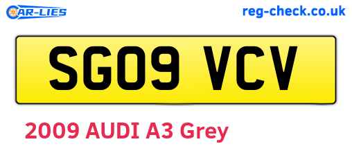 SG09VCV are the vehicle registration plates.