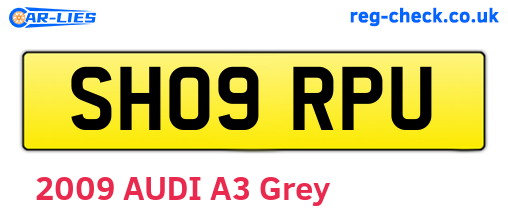 SH09RPU are the vehicle registration plates.