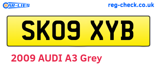 SK09XYB are the vehicle registration plates.