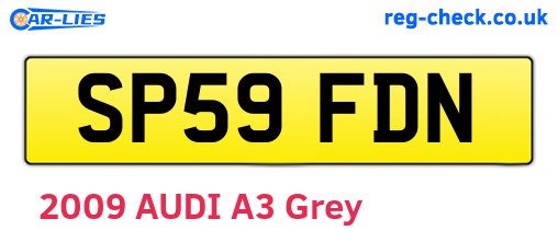 SP59FDN are the vehicle registration plates.