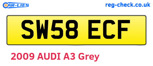 SW58ECF are the vehicle registration plates.