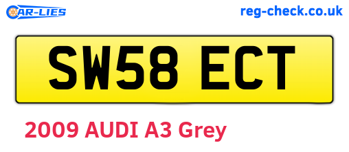 SW58ECT are the vehicle registration plates.