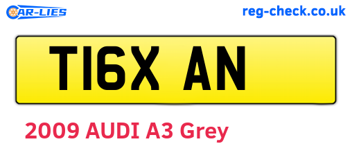 T16XAN are the vehicle registration plates.