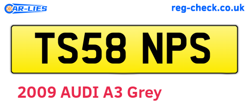 TS58NPS are the vehicle registration plates.