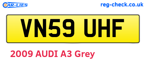 VN59UHF are the vehicle registration plates.