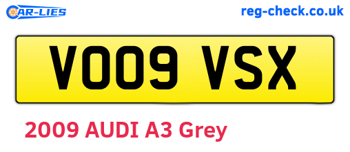 VO09VSX are the vehicle registration plates.
