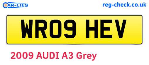 WR09HEV are the vehicle registration plates.