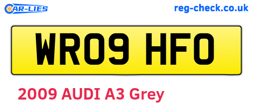WR09HFO are the vehicle registration plates.