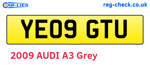 YE09GTU are the vehicle registration plates.