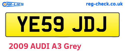 YE59JDJ are the vehicle registration plates.