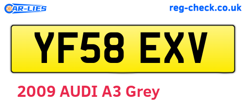 YF58EXV are the vehicle registration plates.