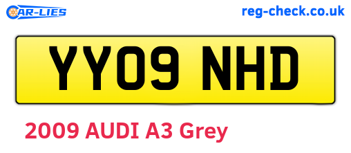 YY09NHD are the vehicle registration plates.