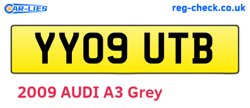 YY09UTB are the vehicle registration plates.
