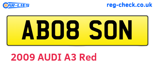 AB08SON are the vehicle registration plates.