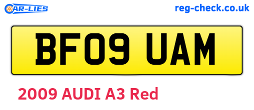 BF09UAM are the vehicle registration plates.