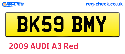 BK59BMY are the vehicle registration plates.