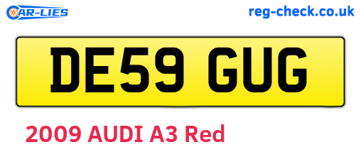 DE59GUG are the vehicle registration plates.