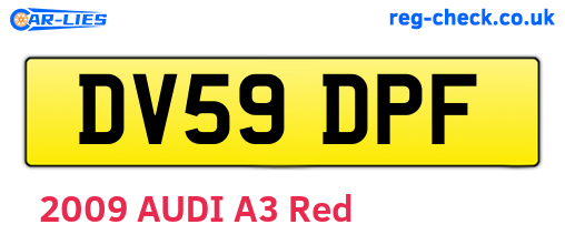 DV59DPF are the vehicle registration plates.