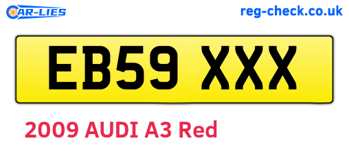 EB59XXX are the vehicle registration plates.