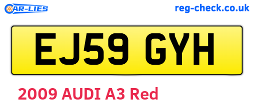 EJ59GYH are the vehicle registration plates.