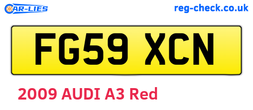 FG59XCN are the vehicle registration plates.