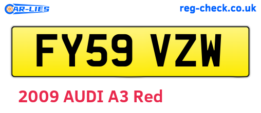 FY59VZW are the vehicle registration plates.