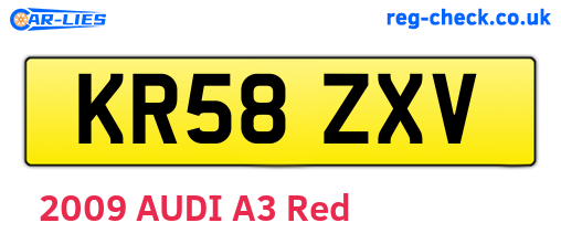 KR58ZXV are the vehicle registration plates.