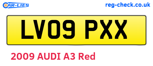 LV09PXX are the vehicle registration plates.