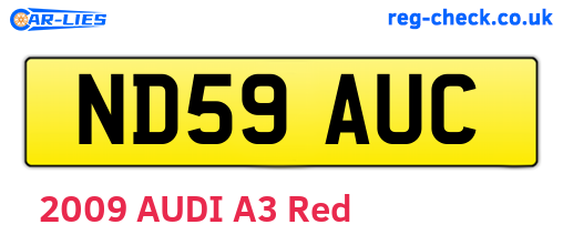 ND59AUC are the vehicle registration plates.