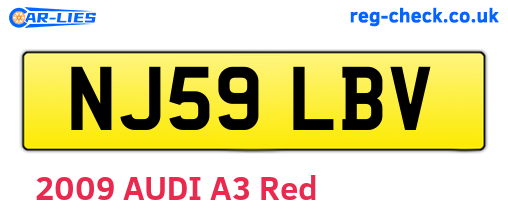 NJ59LBV are the vehicle registration plates.