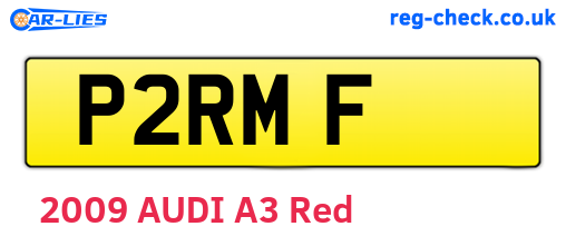 P2RMF are the vehicle registration plates.