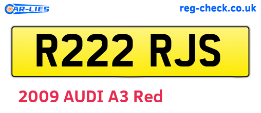 R222RJS are the vehicle registration plates.
