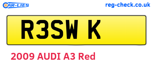 R3SWK are the vehicle registration plates.