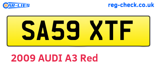 SA59XTF are the vehicle registration plates.