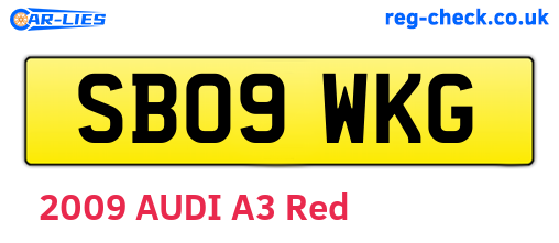 SB09WKG are the vehicle registration plates.