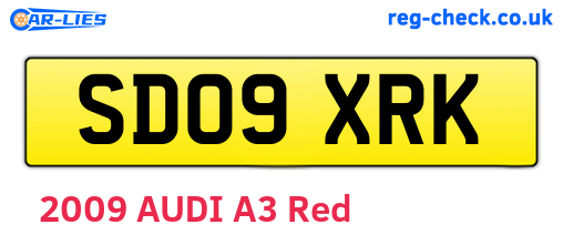 SD09XRK are the vehicle registration plates.