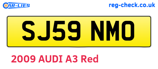 SJ59NMO are the vehicle registration plates.
