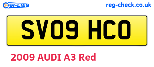SV09HCO are the vehicle registration plates.
