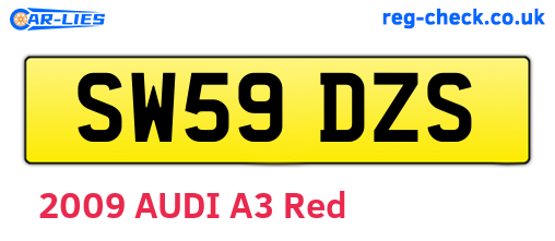SW59DZS are the vehicle registration plates.