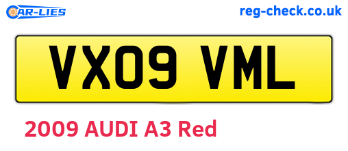 VX09VML are the vehicle registration plates.