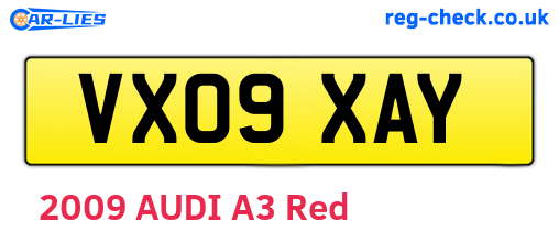 VX09XAY are the vehicle registration plates.