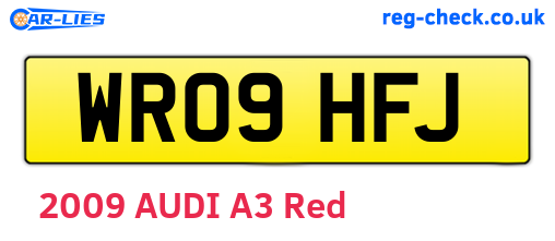 WR09HFJ are the vehicle registration plates.
