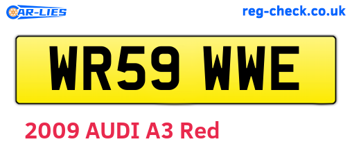 WR59WWE are the vehicle registration plates.