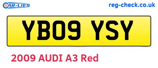 YB09YSY are the vehicle registration plates.