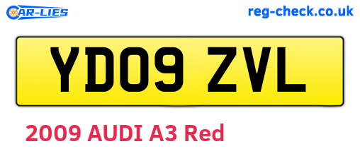 YD09ZVL are the vehicle registration plates.